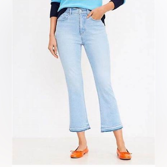 As New! Loft High Rise “THE CURVY KICK CROP” 25 Petite - Picture 10 of 10